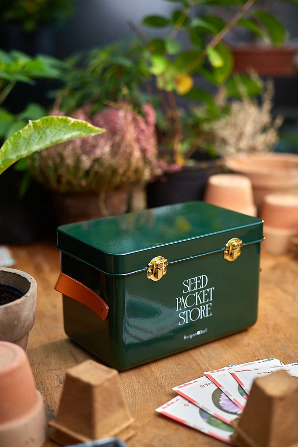 Burgon & Ball Låda för fröpåsar, grön